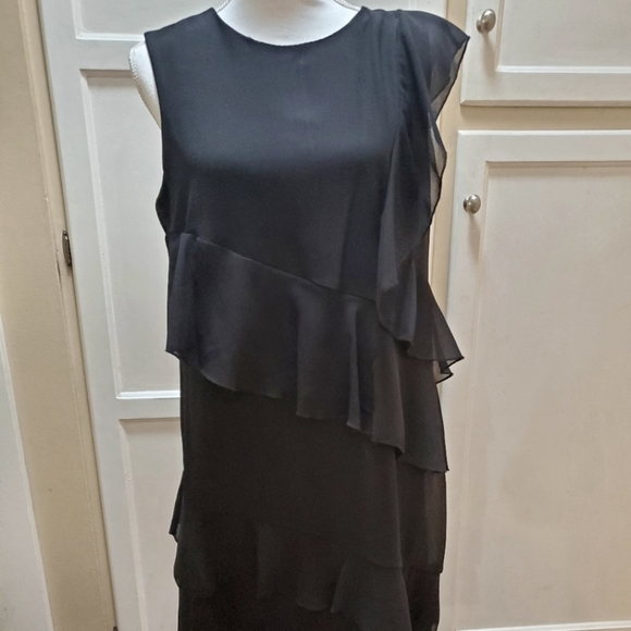 GLAMOUR by Gabriella Sky Women's Tiered Embellished Ruffle Dress - Picture 2 of 12